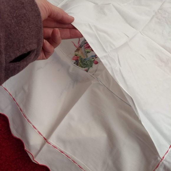 vintage 60s NWOT pillow cases embroidered dragon phoenix - Picture 8 of 9